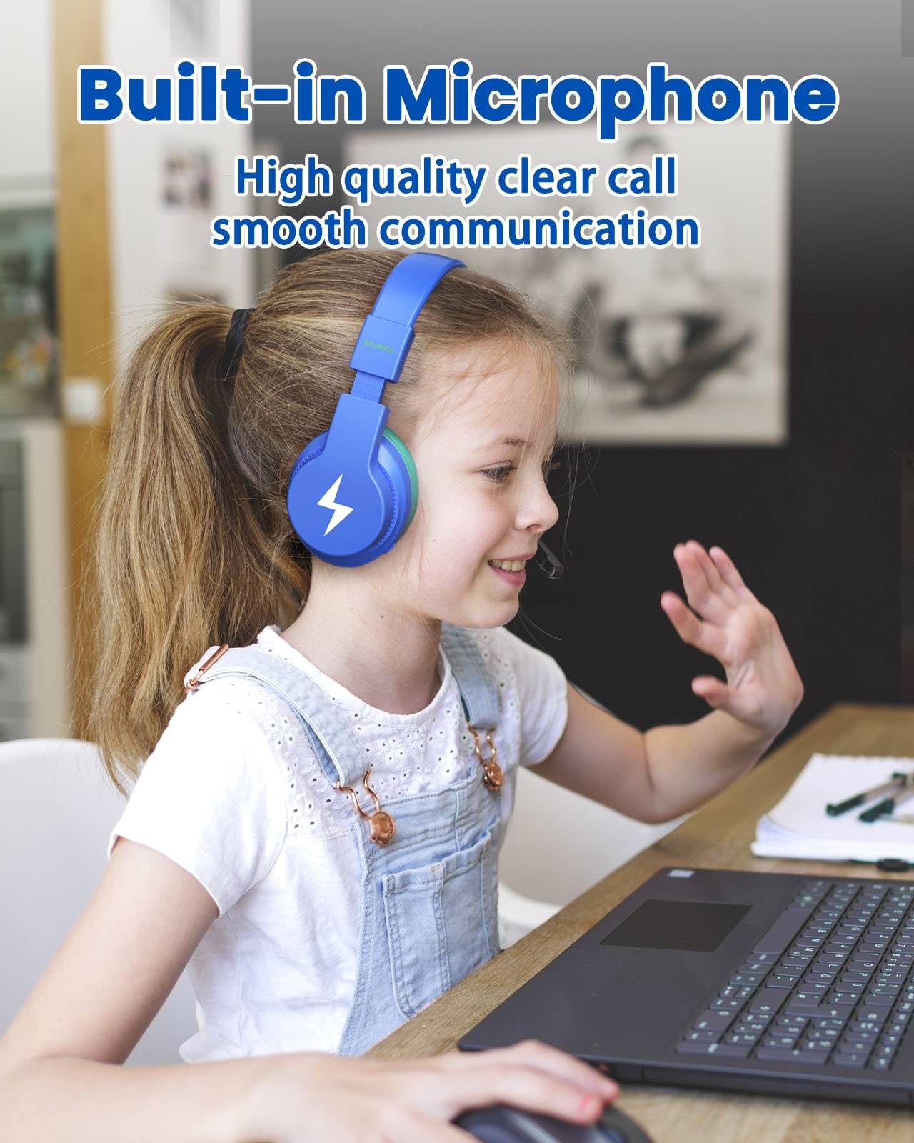 Foto 7 pulgar | Auriculares Inalámbricos Para Niños Seenda, 45 Horas De Reproducción Con Límite De Volumen - Venta Internacional.