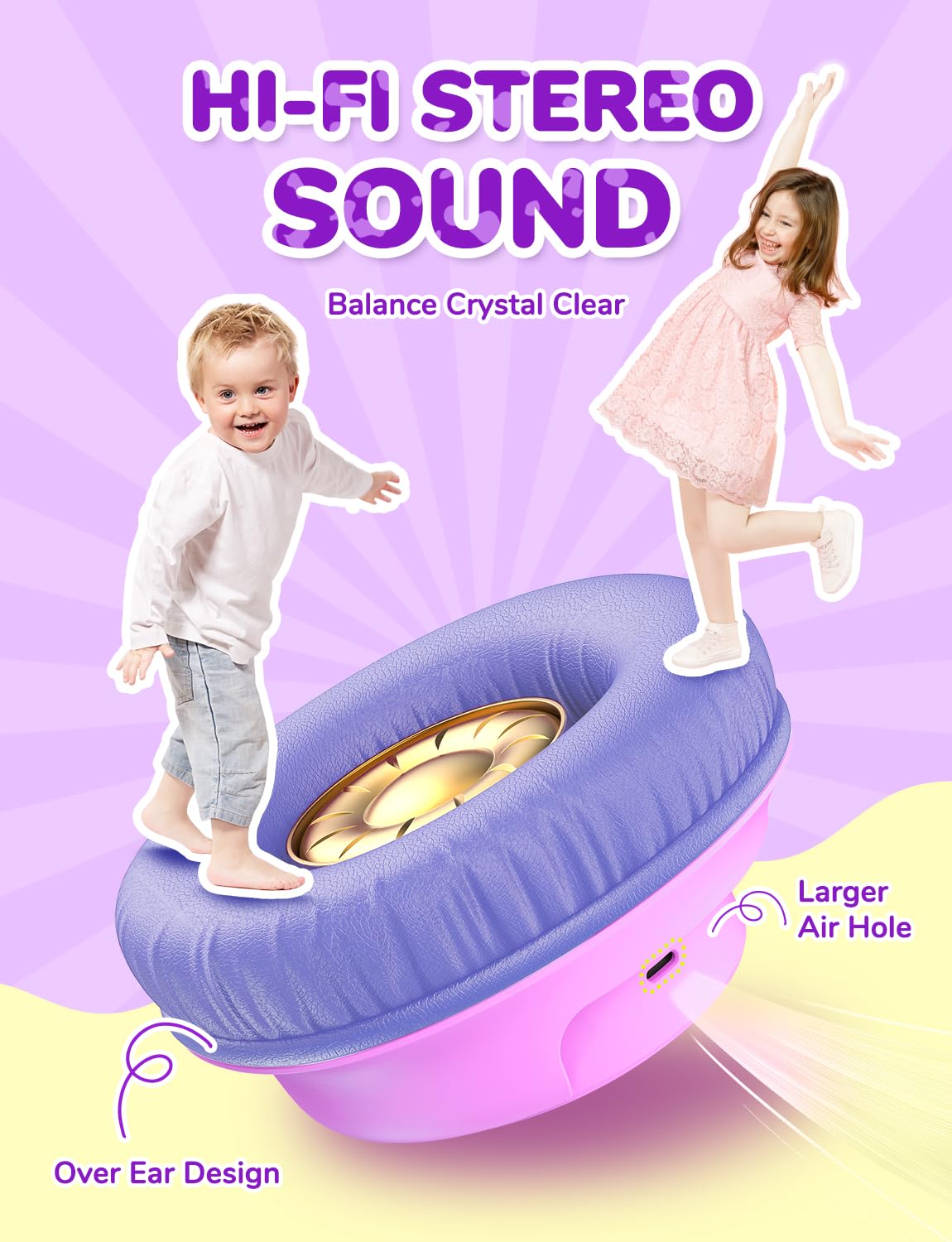Foto 4 pulgar | Auriculares Bluetooth Iclever Bth18 Para Niños Con Luces Led 43h, Color Rosa Y Azul - Venta Internacional.