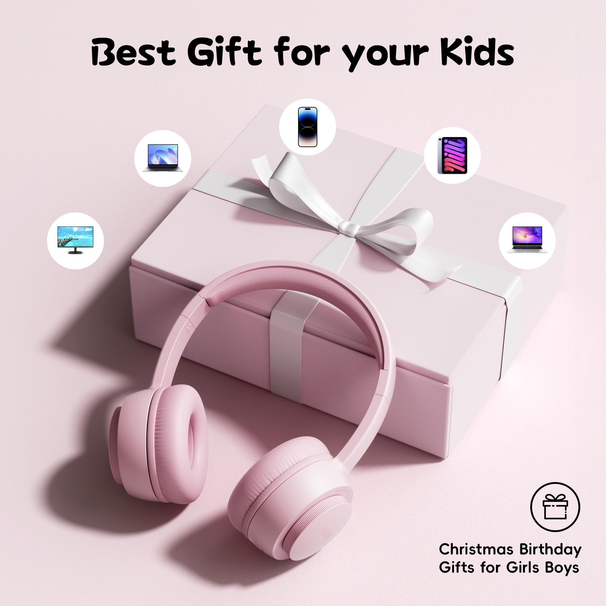 Foto 7 pulgar | Auriculares Infantiles Gorsun Bluetooth 5.3 45h Play Time Pink - Venta Internacional.