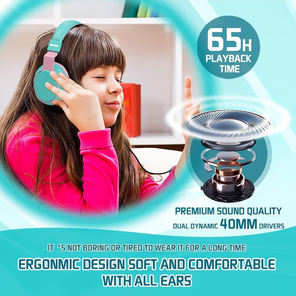 Foto 4 | Auriculares Midola Kids Bluetooth 5.3 Inalámbricos 60 H De Tiempo De Reproducción - Venta Internacional.