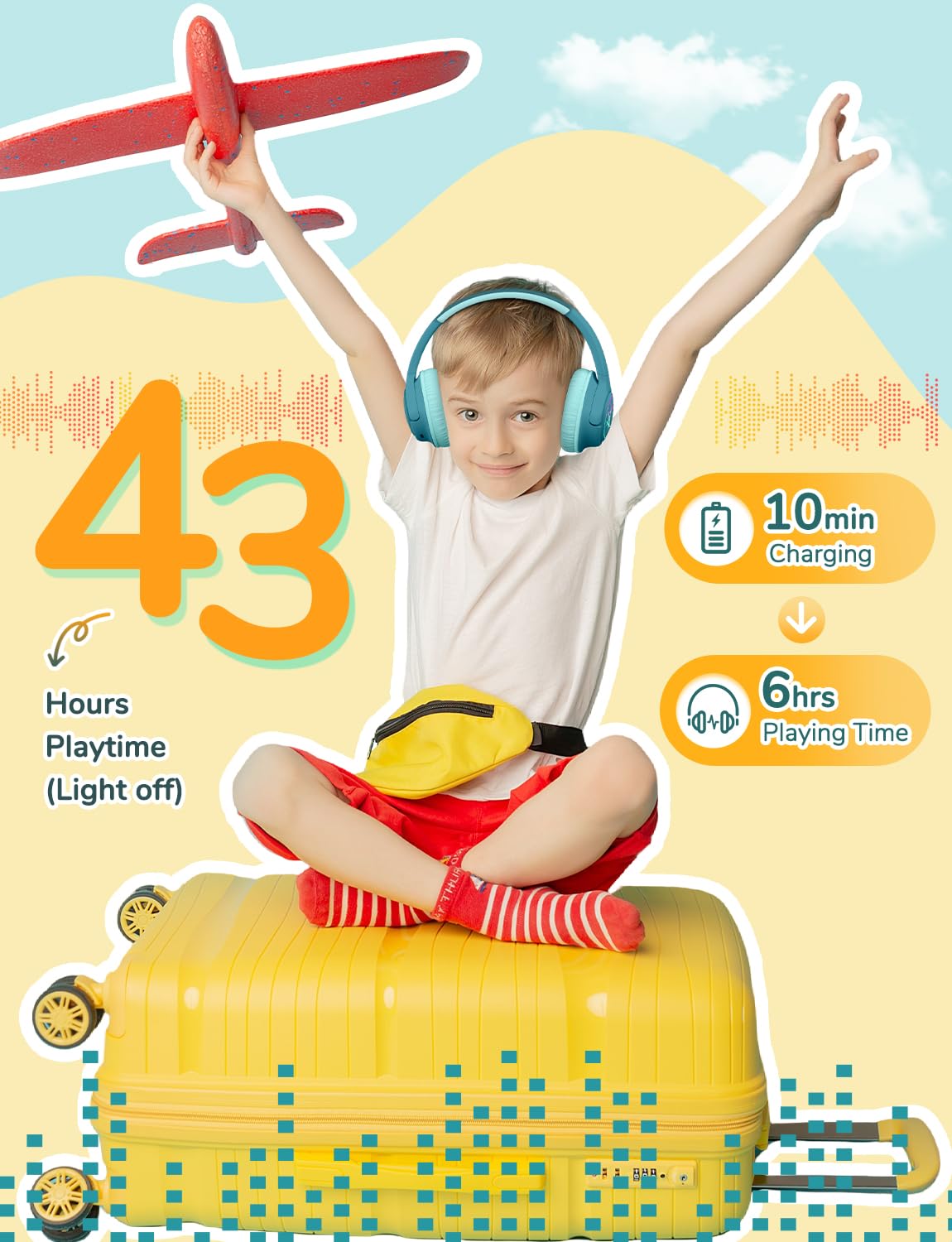 Foto 5 pulgar | Auriculares Bluetooth Iclever Bth18 Para Niños Con Luces Led Verdes - Venta Internacional.