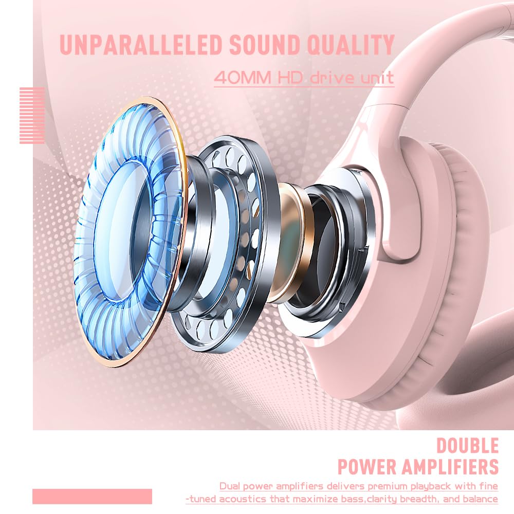 Foto 3 pulgar | Auriculares Con Cable Midola Hi-fi Sound Con Micrófono Rosa - Venta Internacional.
