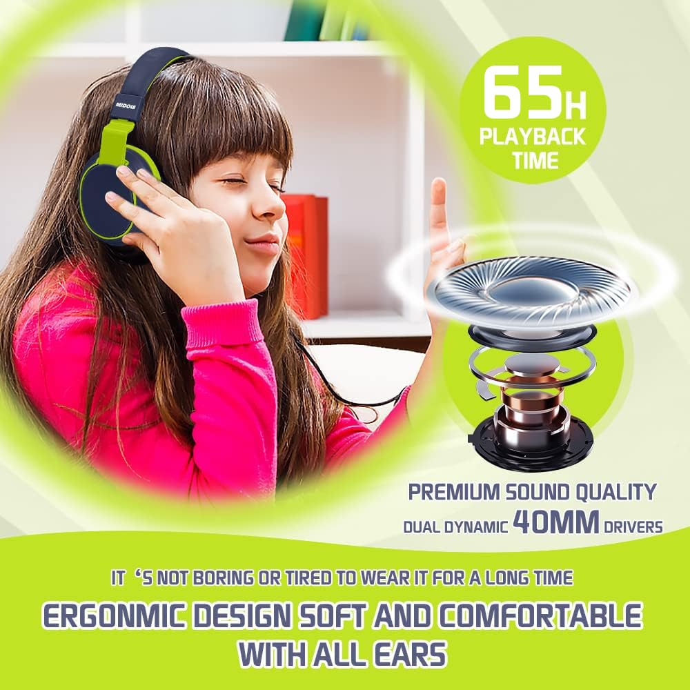 Foto 5 pulgar | Auriculares Midola Kids Bluetooth 5.3 Inalámbricos 60 H De Tiempo De Reproducción - Venta Internacional.