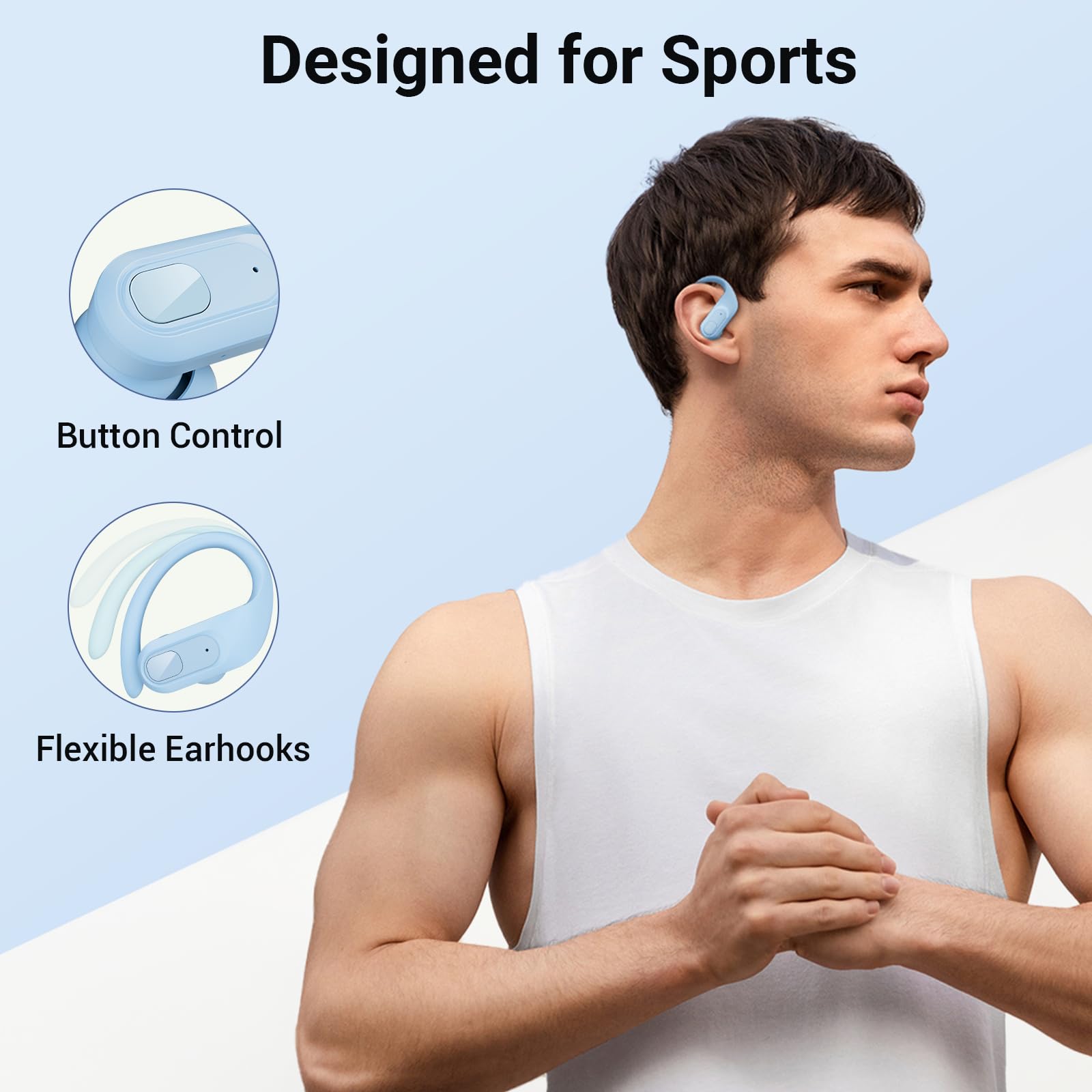 Foto 7 pulgar | Auriculares Inalámbricos Occiam 96 Hrs Playback Sport Waterproof Blue - Venta Internacional.