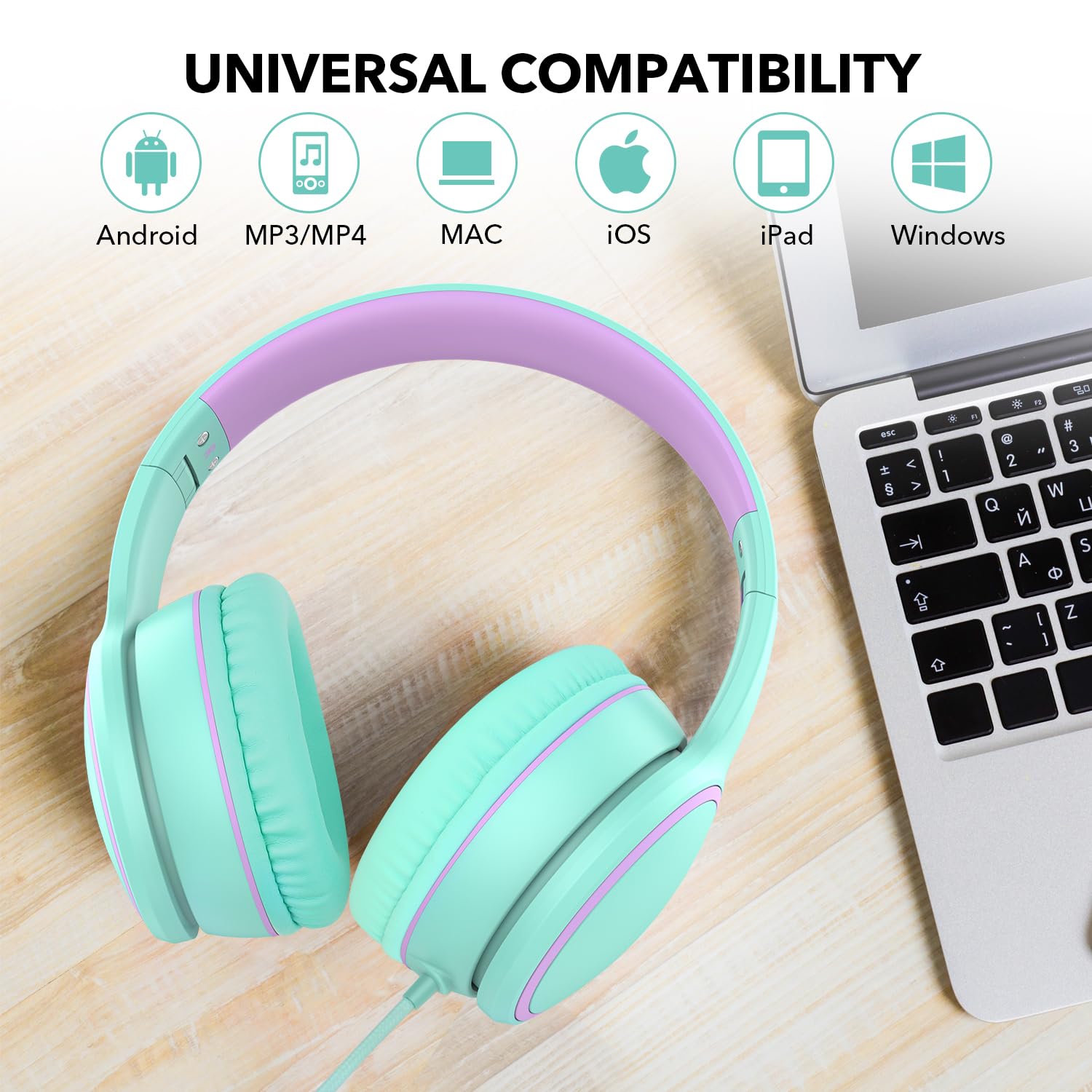 Foto 7 pulgar | Auriculares Rorsou R10 On-ear Con Micrófono, Color Verde Ligero - Venta Internacional.