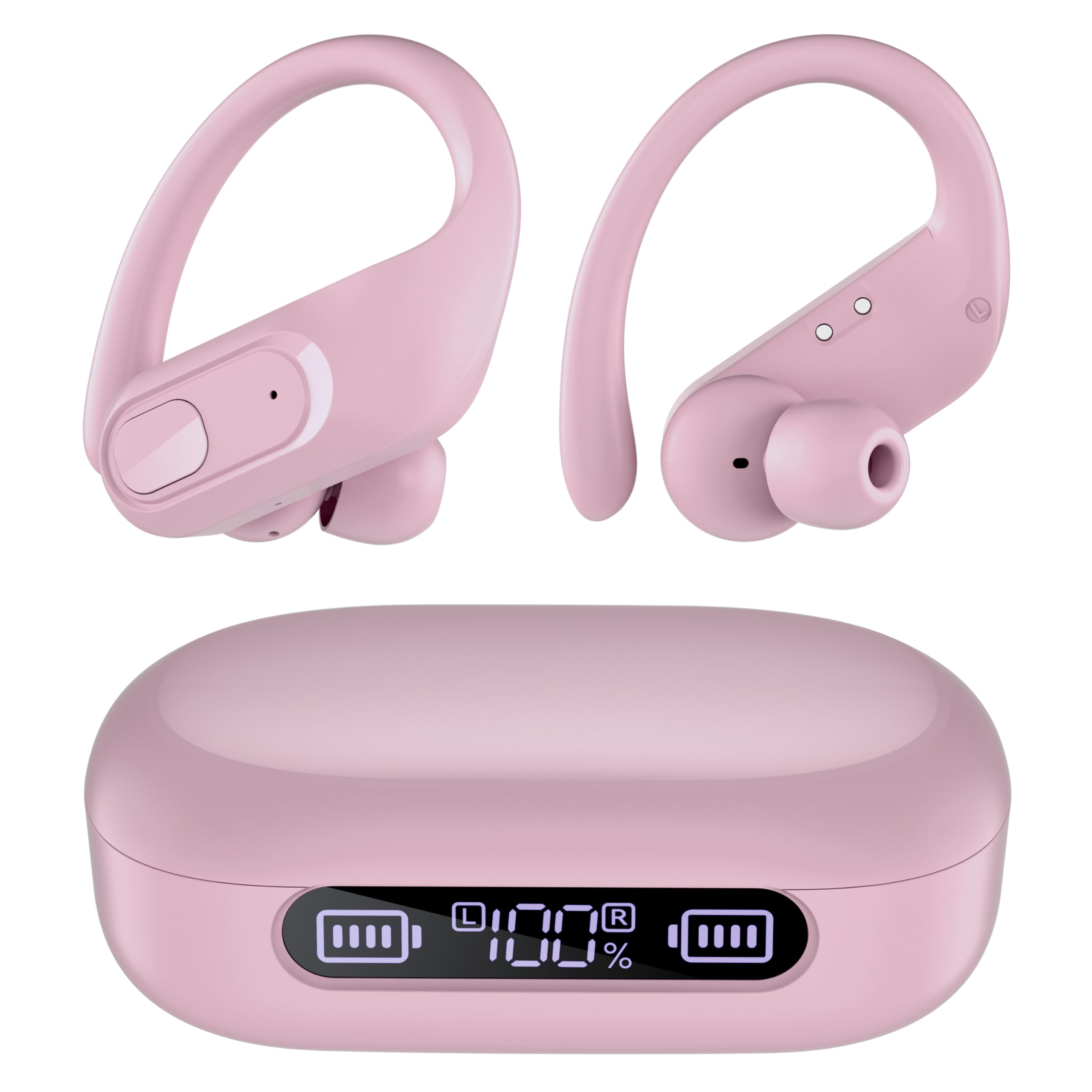 Foto 2 pulgar | Auriculares Inalámbricos Occiam 96 Horas De Reproducción, Resistentes Al Agua, Color Rosa Polvoriento - Venta Inte