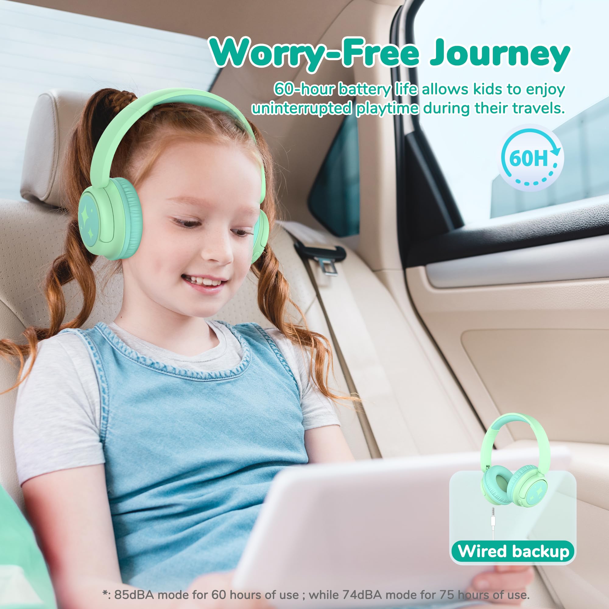 Foto 4 pulgar | Auriculares Bluetooth Iclever Bth22 Kids 60 H Play Time Green - Venta Internacional.