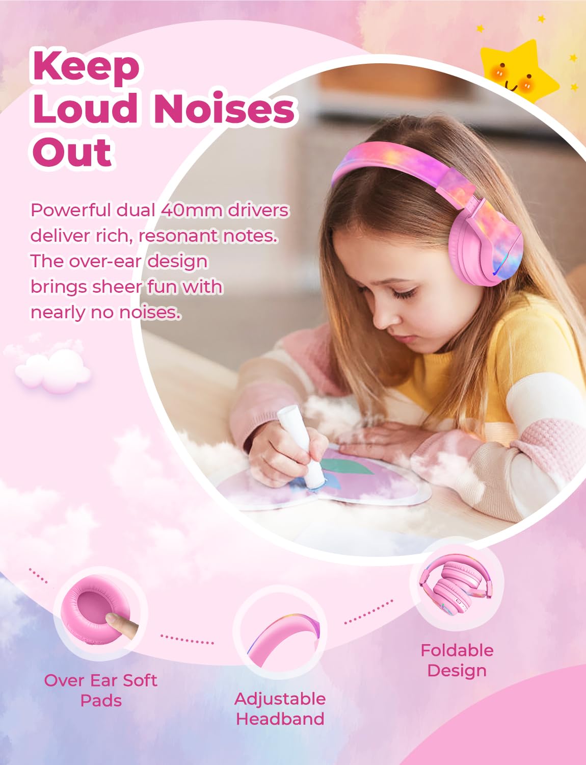Foto 7 pulgar | Auriculares Bluetooth Iclever Bth12 Kids Led 85h Playtime - Venta Internacional.