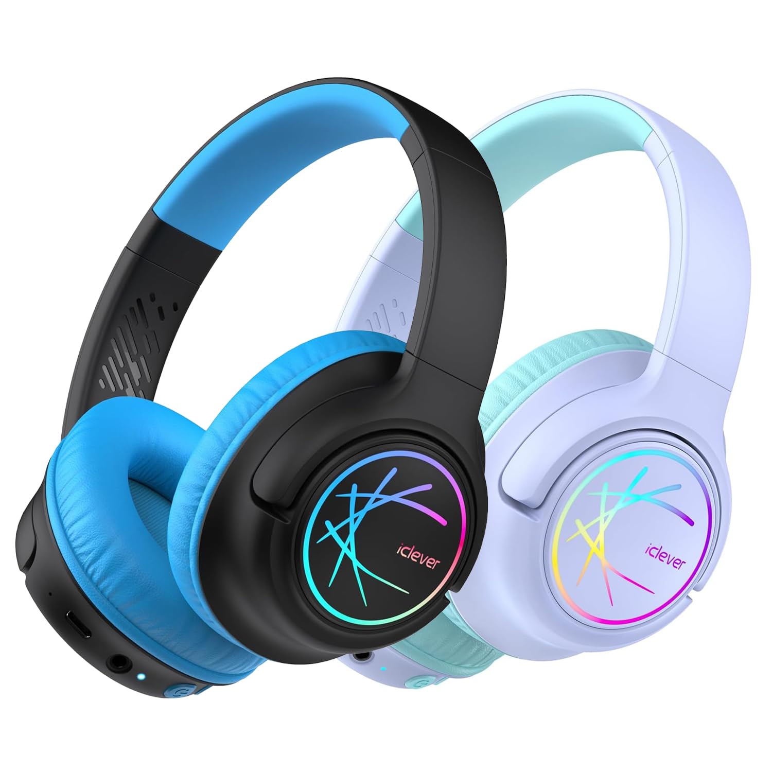 Foto 2 pulgar | Auriculares Bluetooth Iclever Bth18 Para Niños Con Luces Led 43h, Color Negro - Venta Internacional.