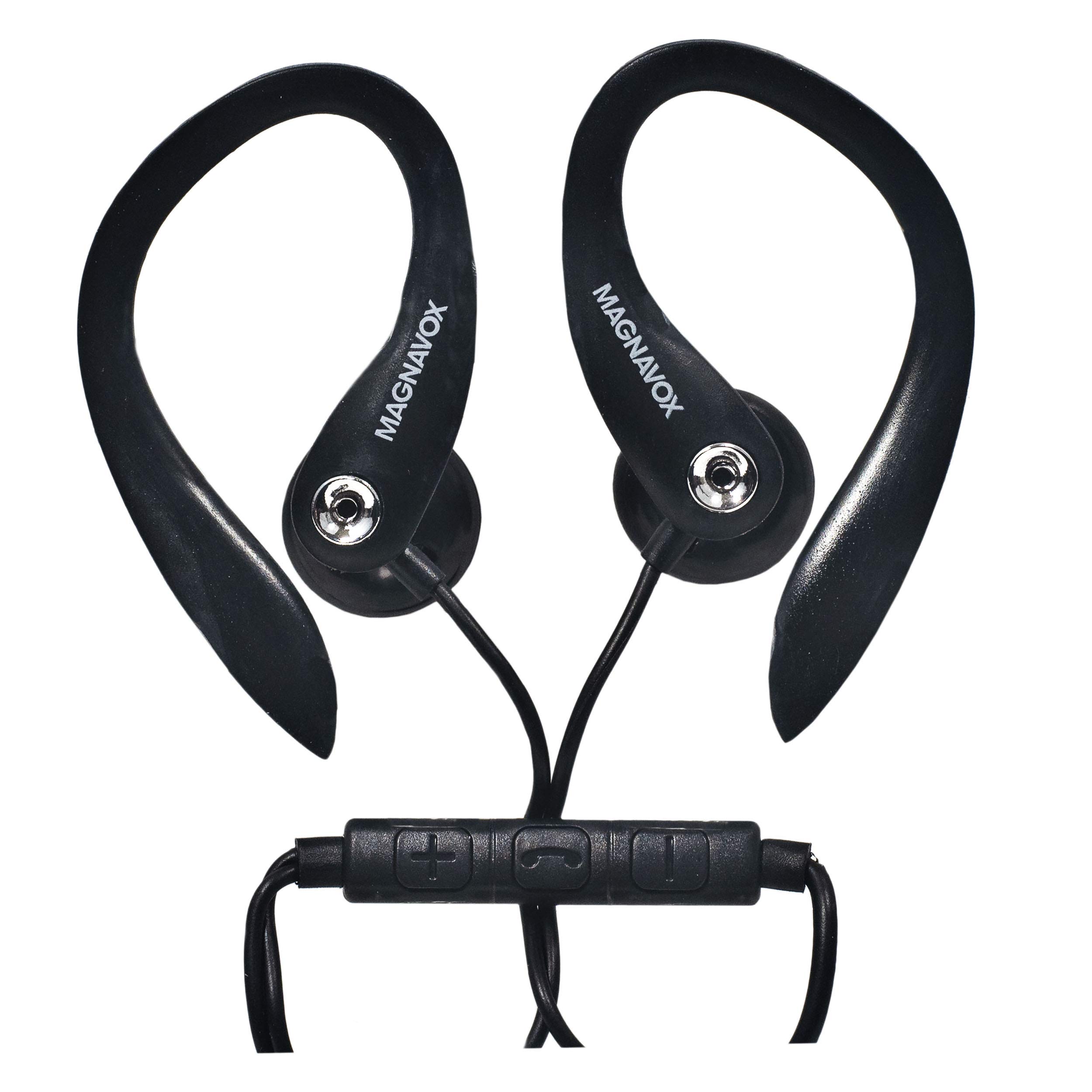 Foto 2 pulgar | Auriculares Earhook Magnavox Mhp4854-bk Con Micrófono Negros - Venta Internacional.