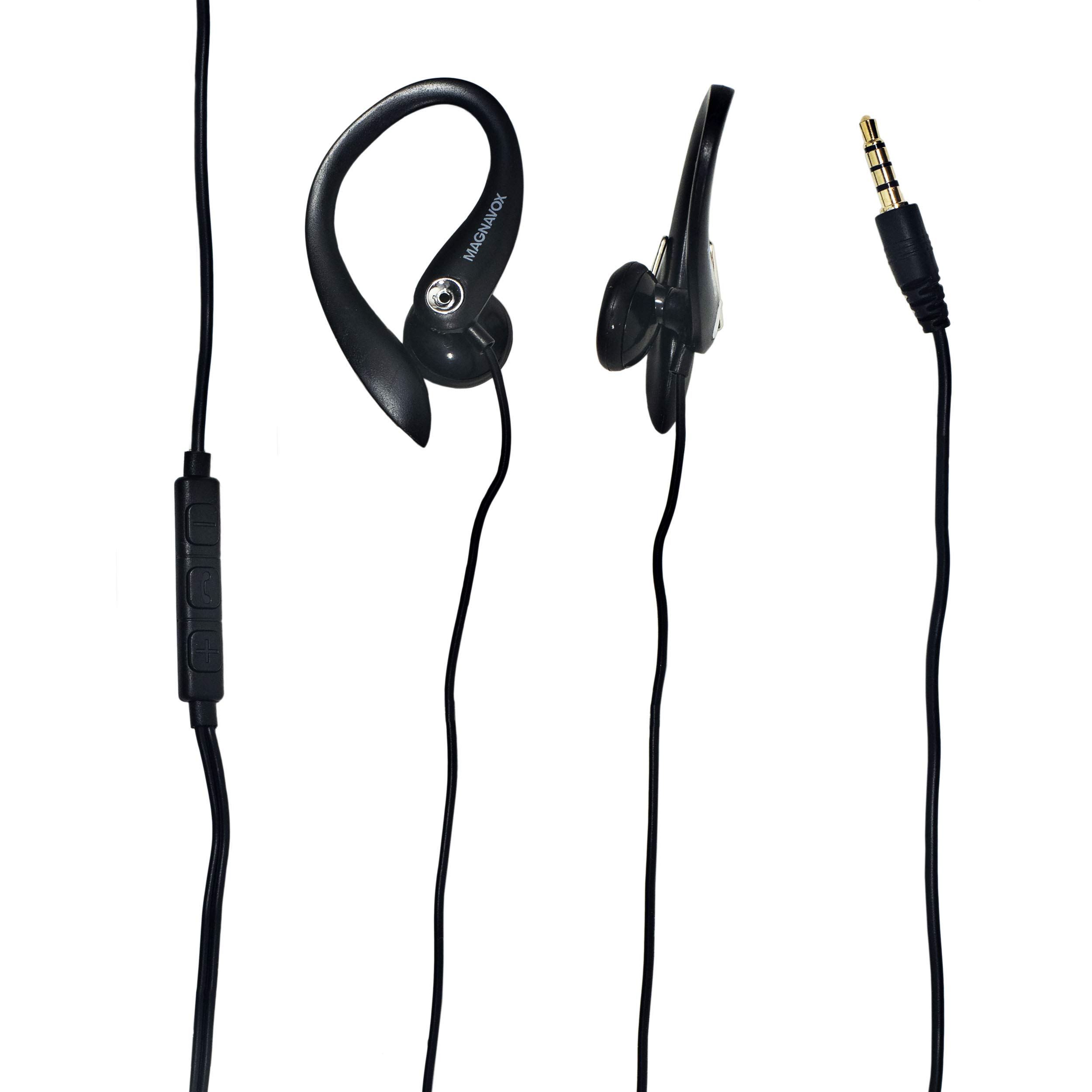 Foto 5 pulgar | Auriculares Earhook Magnavox Mhp4854-bk Con Micrófono Negros - Venta Internacional.