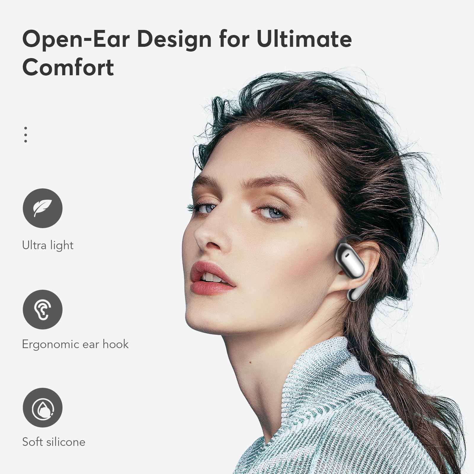 Foto 6 pulgar | Auriculares Inalámbricos Euqq Open Ear Bluetooth 5.4 50 Horas De Reproducción - Venta Internacional.