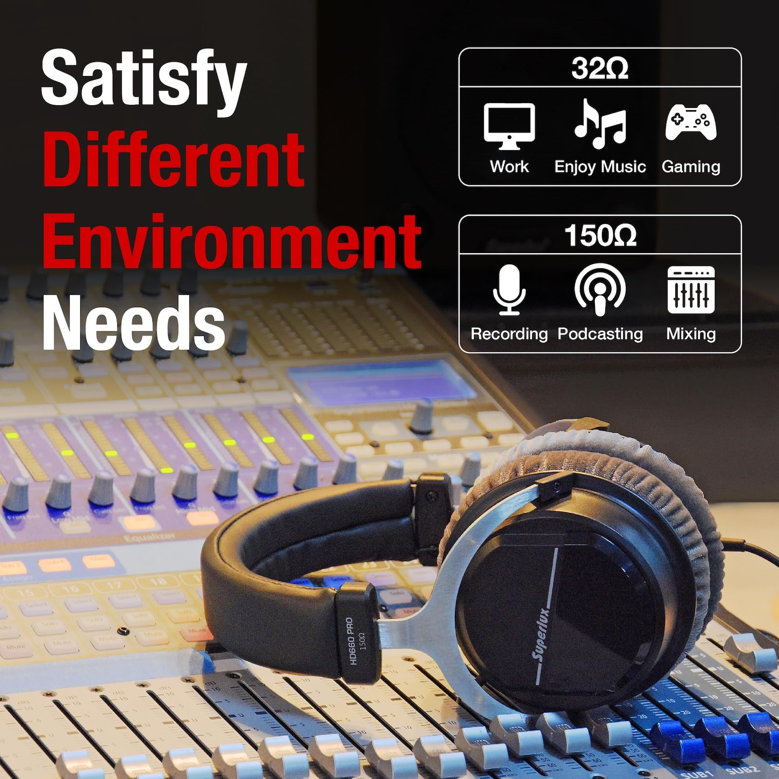 Foto 6 pulgar | Auriculares Superlux Hd 660pro, 32 Ohmios, Grabación De Estudio Con Cable - Venta Internacional.