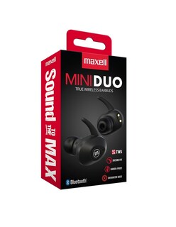 Foto 5 | Audífonos Maxell Mini Dúo True Wireless con Cargador Portátil más Cargador Usb para Auto