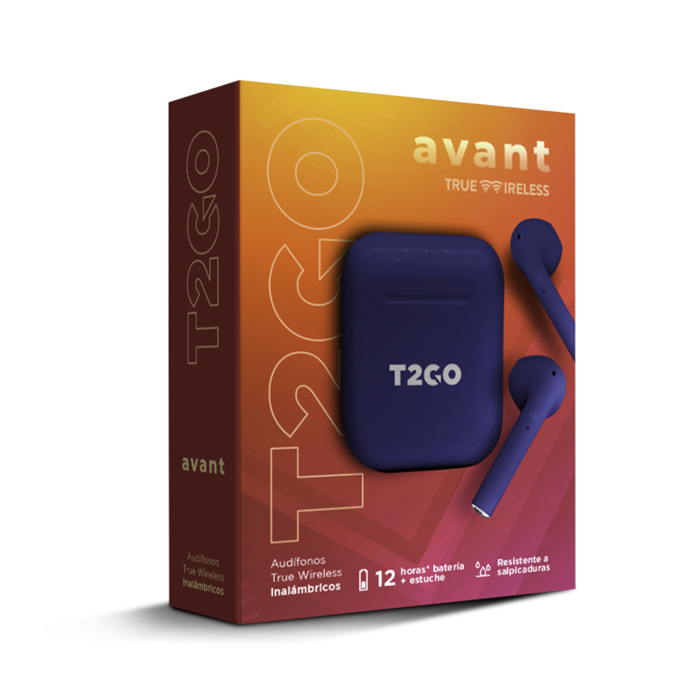 Foto 4 pulgar | Audífonos Tws Avant T2GO color Azul