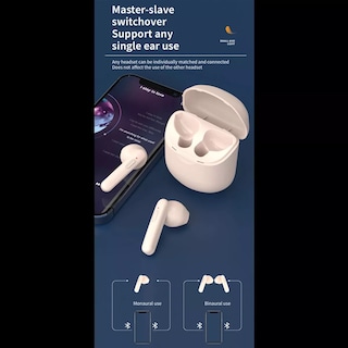 Foto 4 | Audífonos True Wireless Fralugio J220 color Rosa con Bluetooth