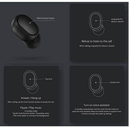 Foto 4 pulgar | Venta Internacional-Audífonos True Wireless Xiaomi Redmi color Negro con Bluetooth