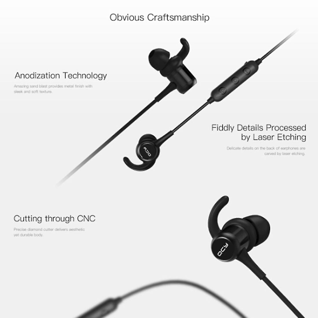 Foto 5 | Venta Internacional-Audífonos Deportivos Qcy color Negro  con Bluetooth