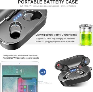 Foto 4 | Venta Internacional - Auriculares Inalámbricos T10 Bluetooth 5.0 Negro