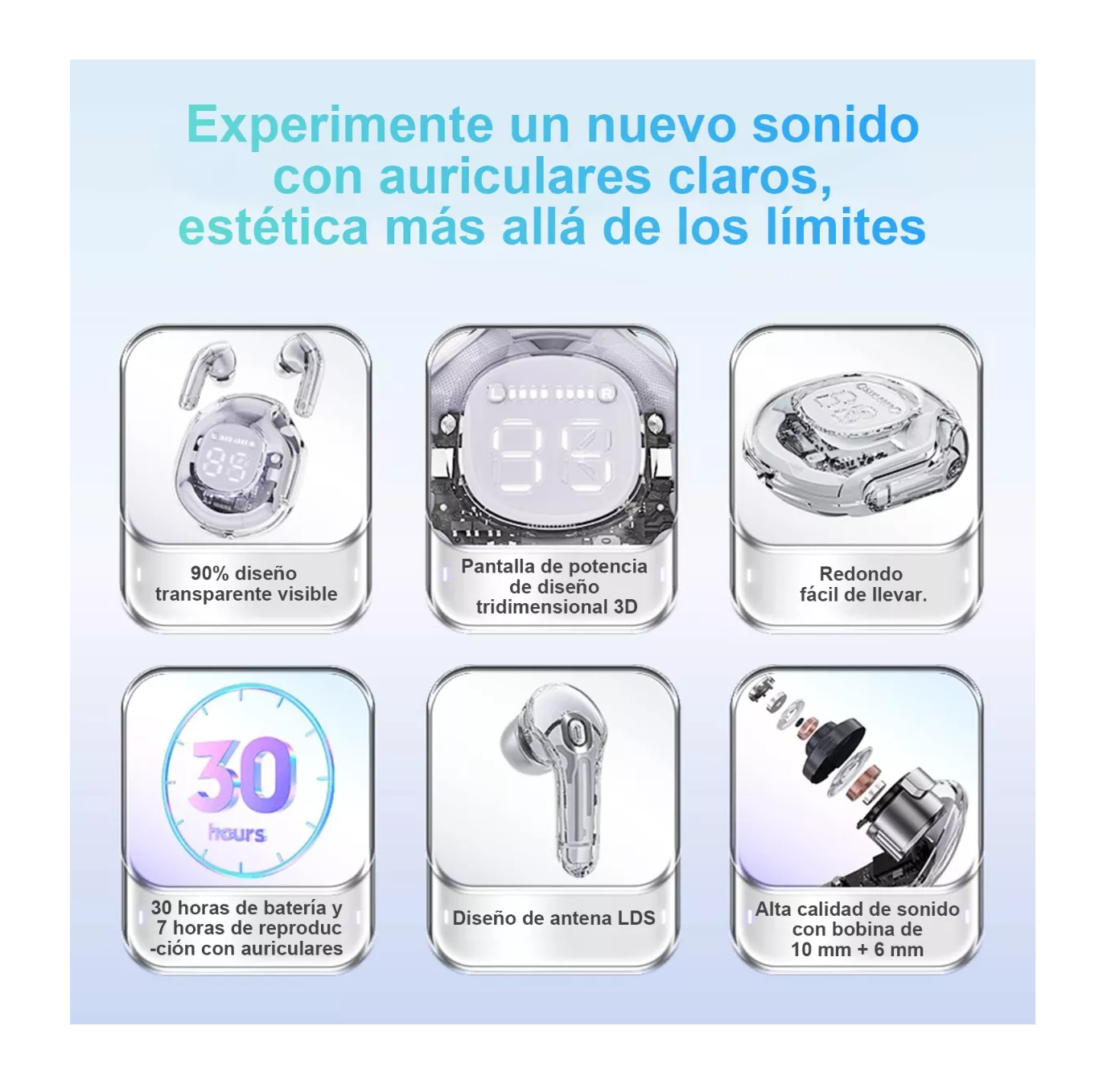 Foto 2 | Audífonos True Wireless Lab.G Blancos con Bluetooth