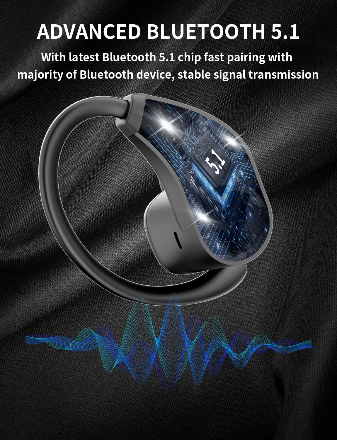 Foto 4 pulgar | Venta Internacional - Auriculares Inalámbricos Bluedio S6 Sport Negros