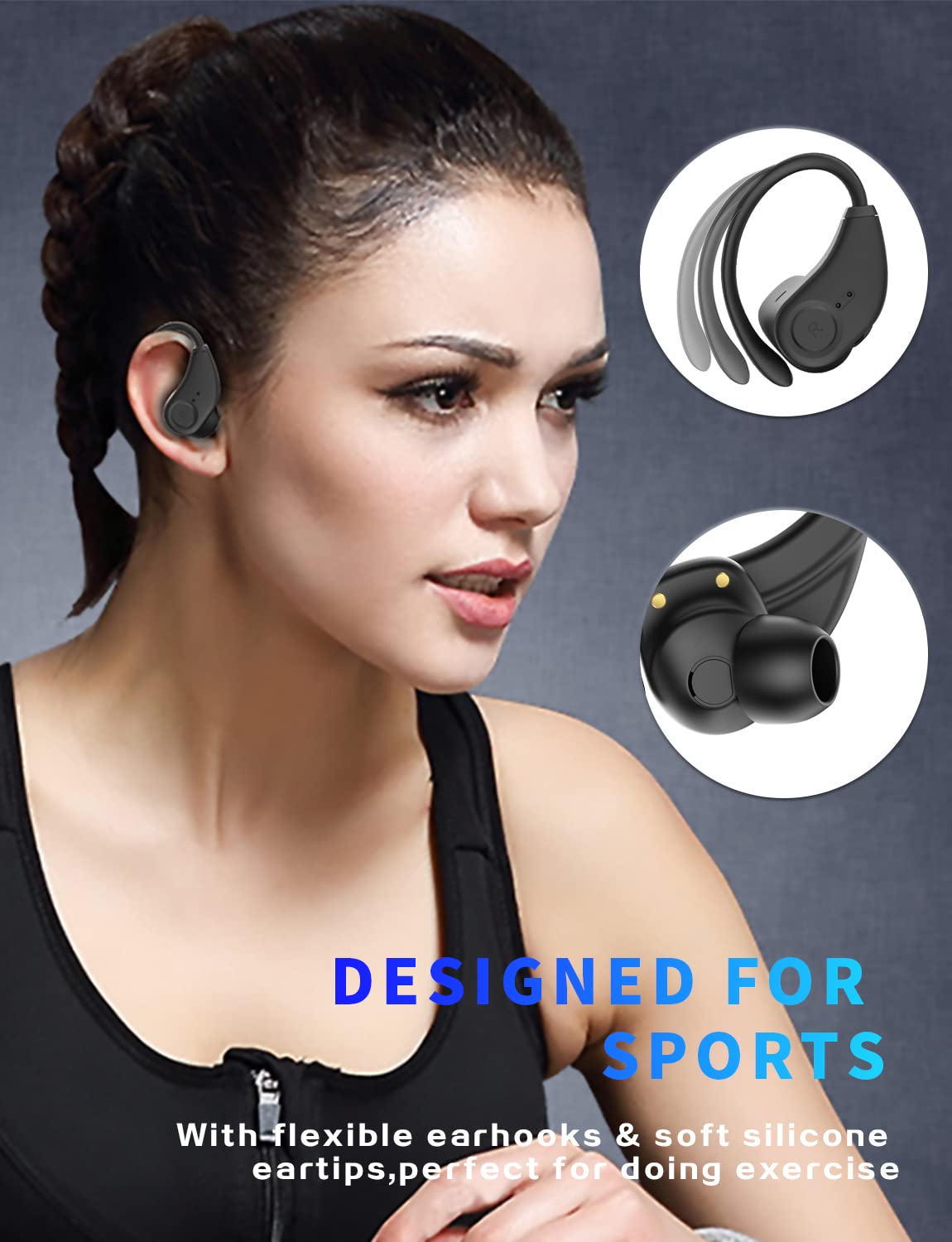 Foto 7 pulgar | Venta Internacional - Auriculares Inalámbricos Bluedio S6 Sport Negros