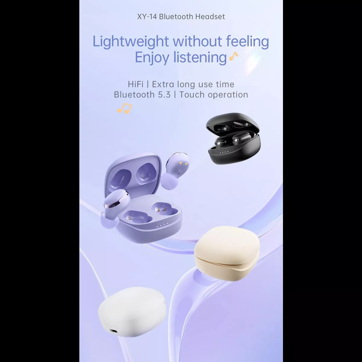 Foto 4 pulgar | Audífonos True Wireless Fralugio Blancos con Bluetooth