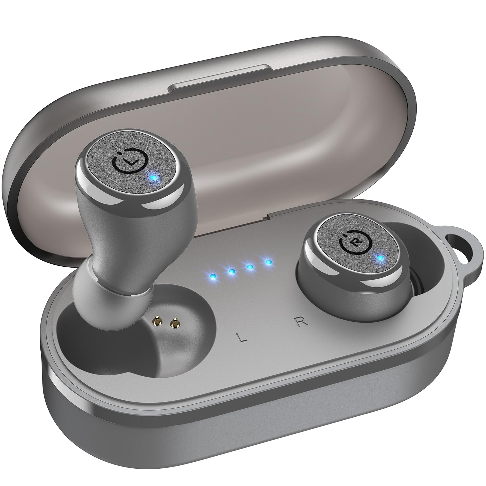 Audífonos True Wireles Grises con Bluetooth-Venta Internacional