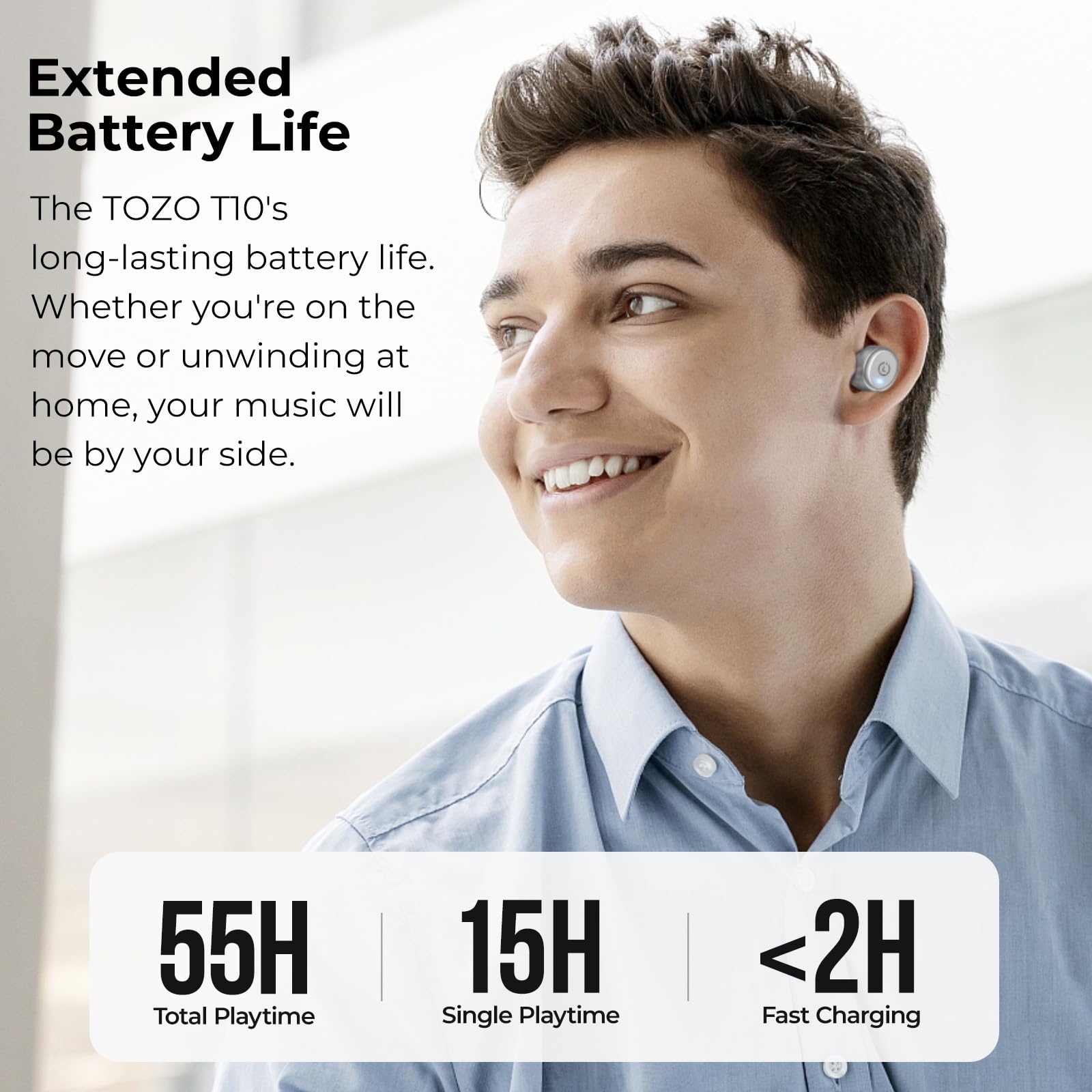 Foto 4 pulgar | Audífonos True Wireles Grises con Bluetooth-Venta Internacional