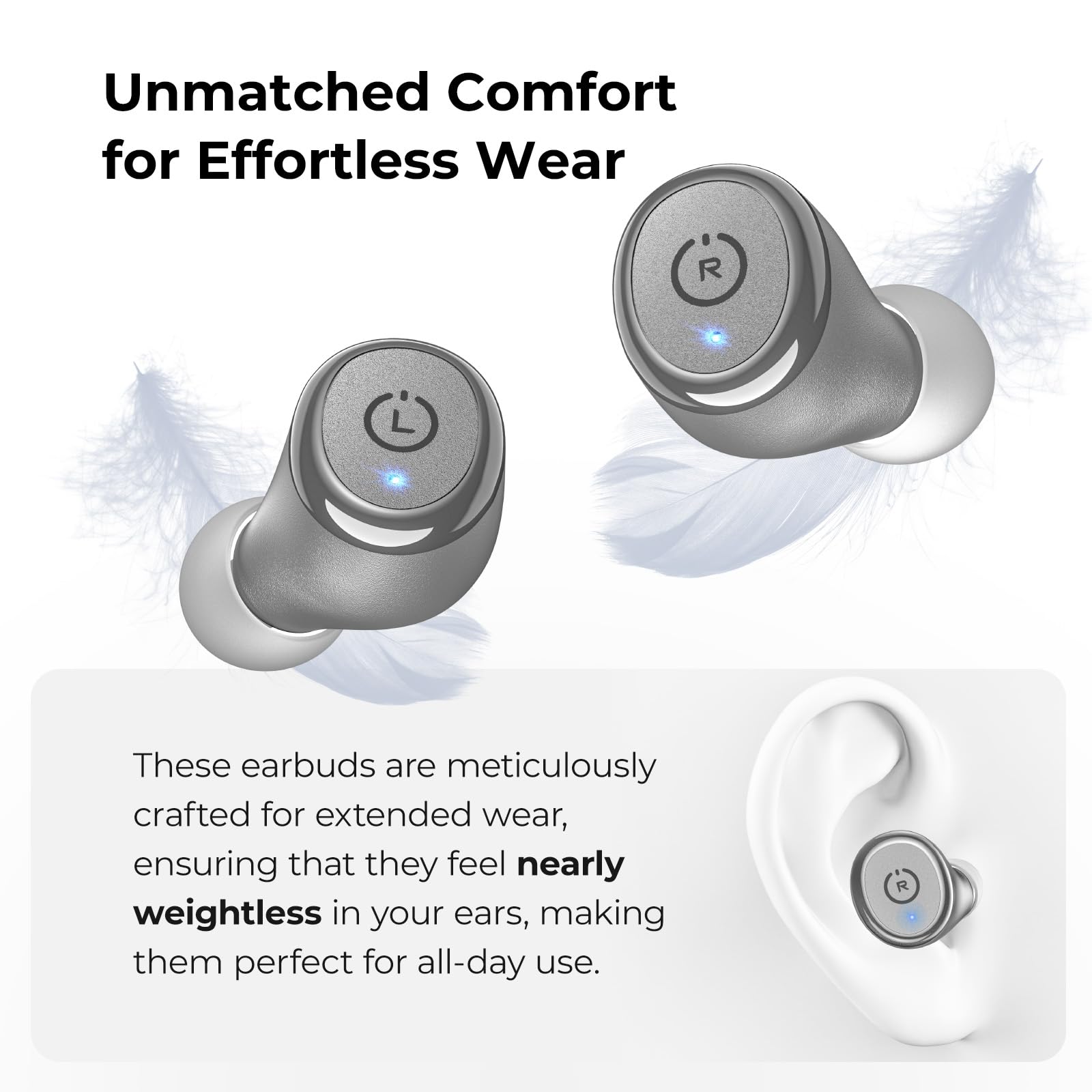 Foto 5 pulgar | Audífonos True Wireles Grises con Bluetooth-Venta Internacional