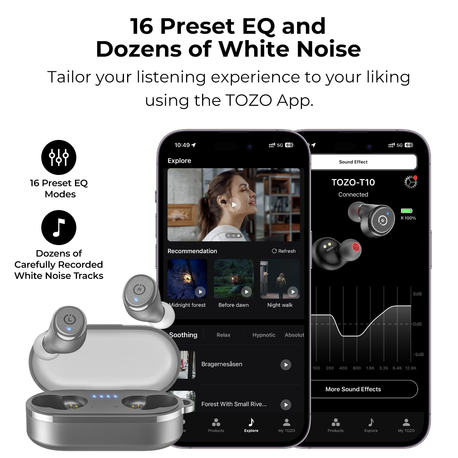 Foto 7 pulgar | Audífonos True Wireles Grises con Bluetooth-Venta Internacional