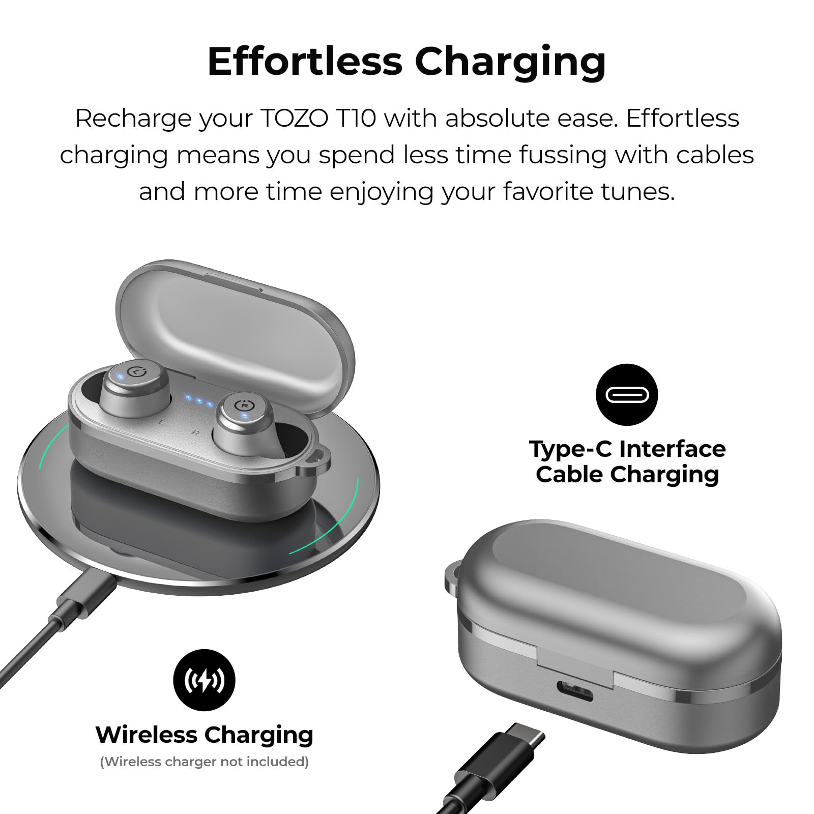 Foto 8 pulgar | Audífonos True Wireles Grises con Bluetooth-Venta Internacional