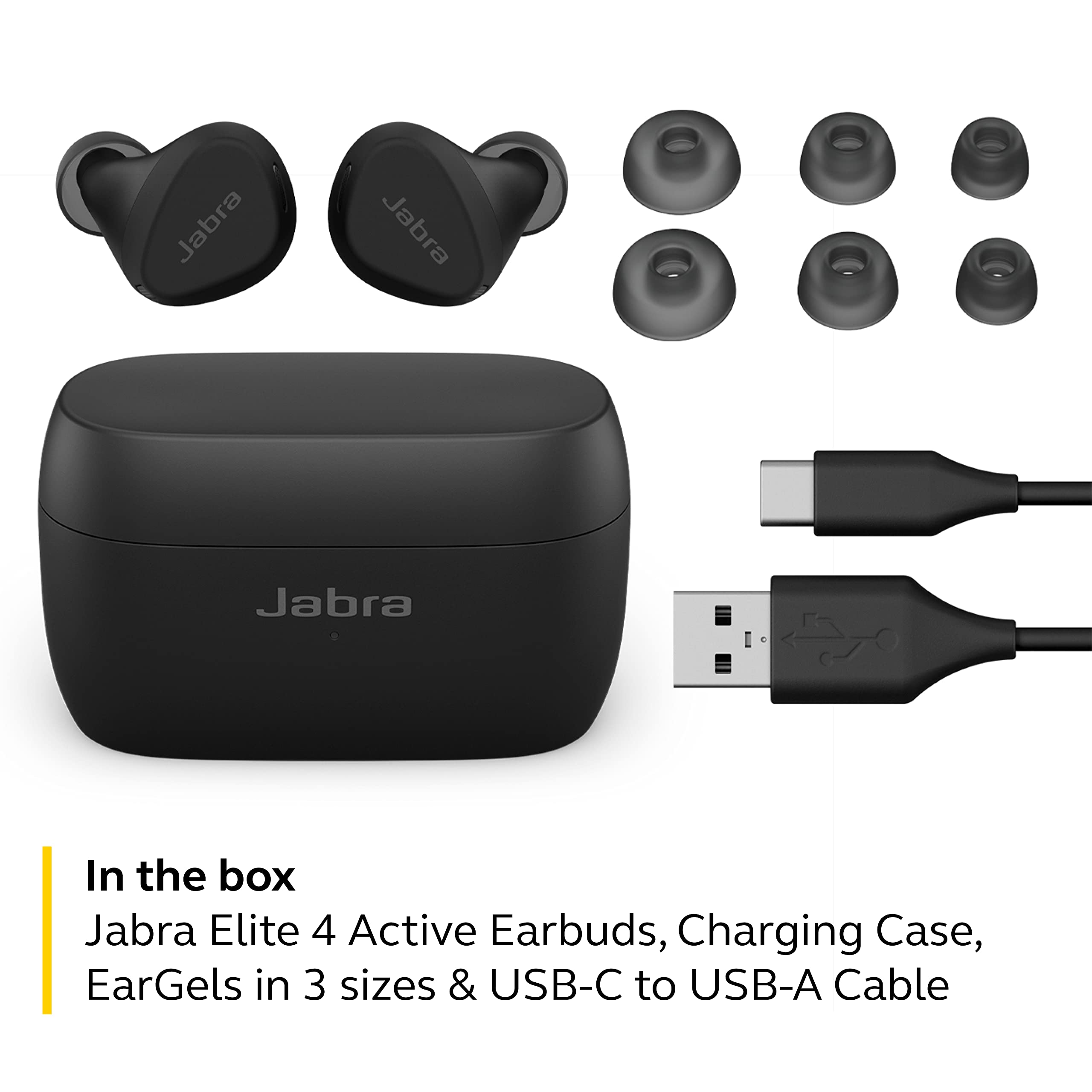 Foto 6 pulgar | Audífonos True Wireless Jabra Elite 4 Negros con Bluetooth-Venta Internacional