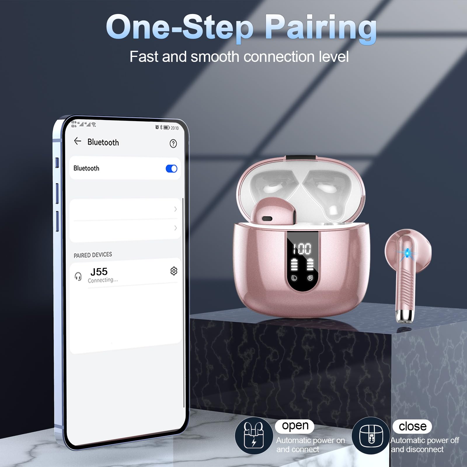 Foto 8 pulgar | Audífonos True Wireless Wasart Rosas con Bluetooth-Venta Internacional