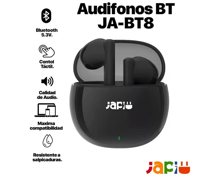 Japi Audífonos Inalámbricos Bluetooth Ja-bt8 Color Negro