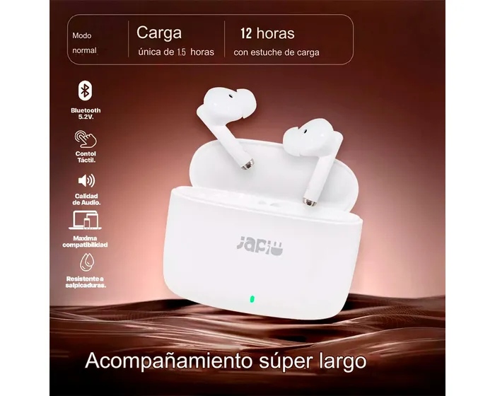 Foto 3 pulgar | Japi Audífonos Inalámbricos Bluetooth Ja-bt8 Color Blanco