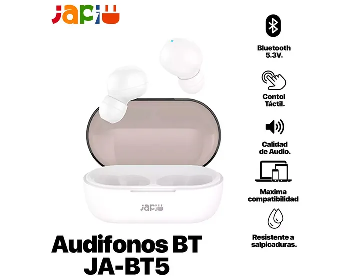 Foto 2 | Japi Audífonos Inalámbricos Bluetooth Ja-bt5 Color Blanco