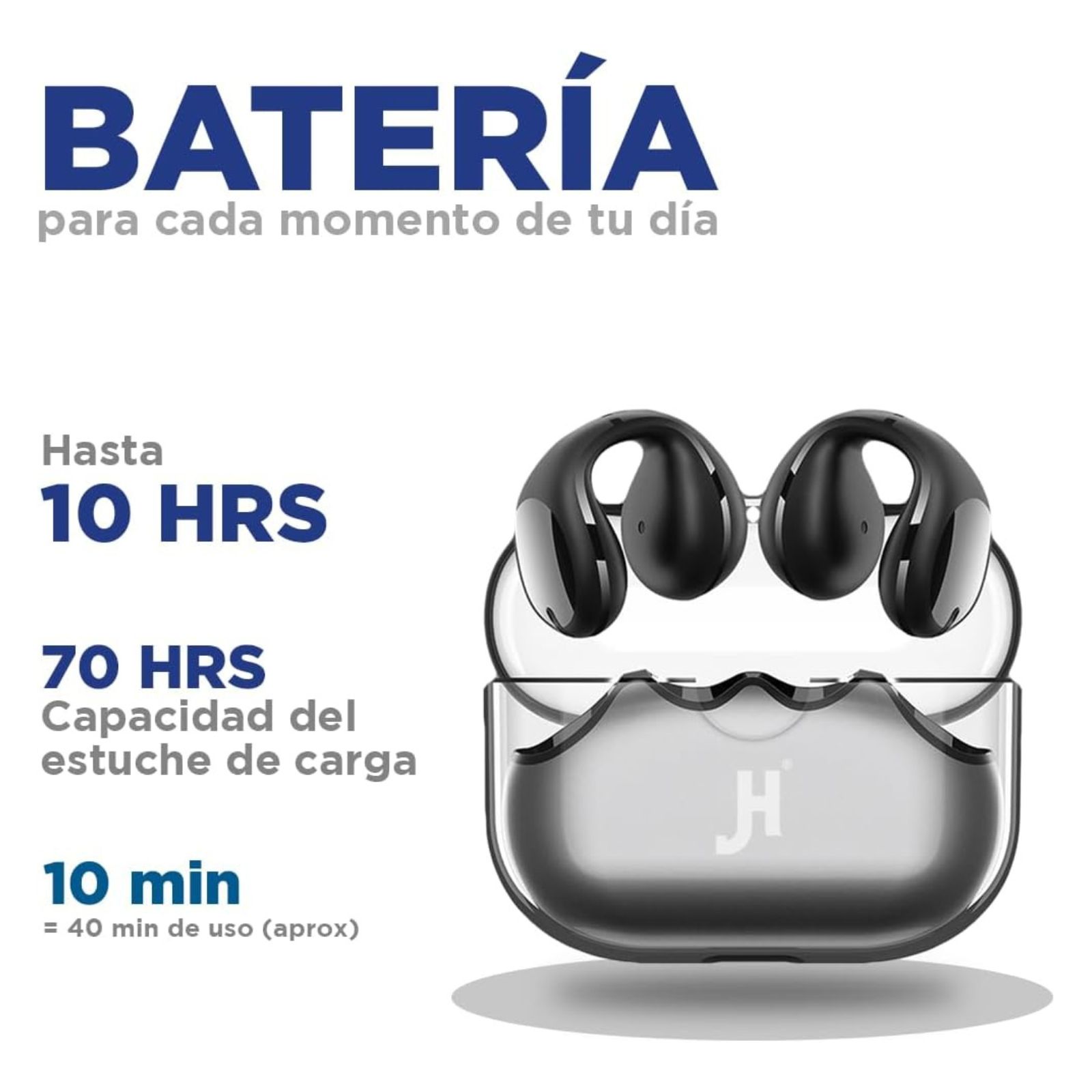 Foto 6 pulgar | Audífonos Clip De Oreja Hokins Bluetooth 5.2 Cancelación De Ruido Con Ia Resistencia Al Agua Ipx6