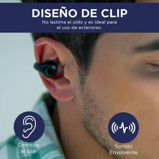 Foto 4 | Audífonos Clip De Oreja Hokins Bluetooth 5.2 Cancelación De Ruido Con Ia Resistencia Al Agua Ipx6