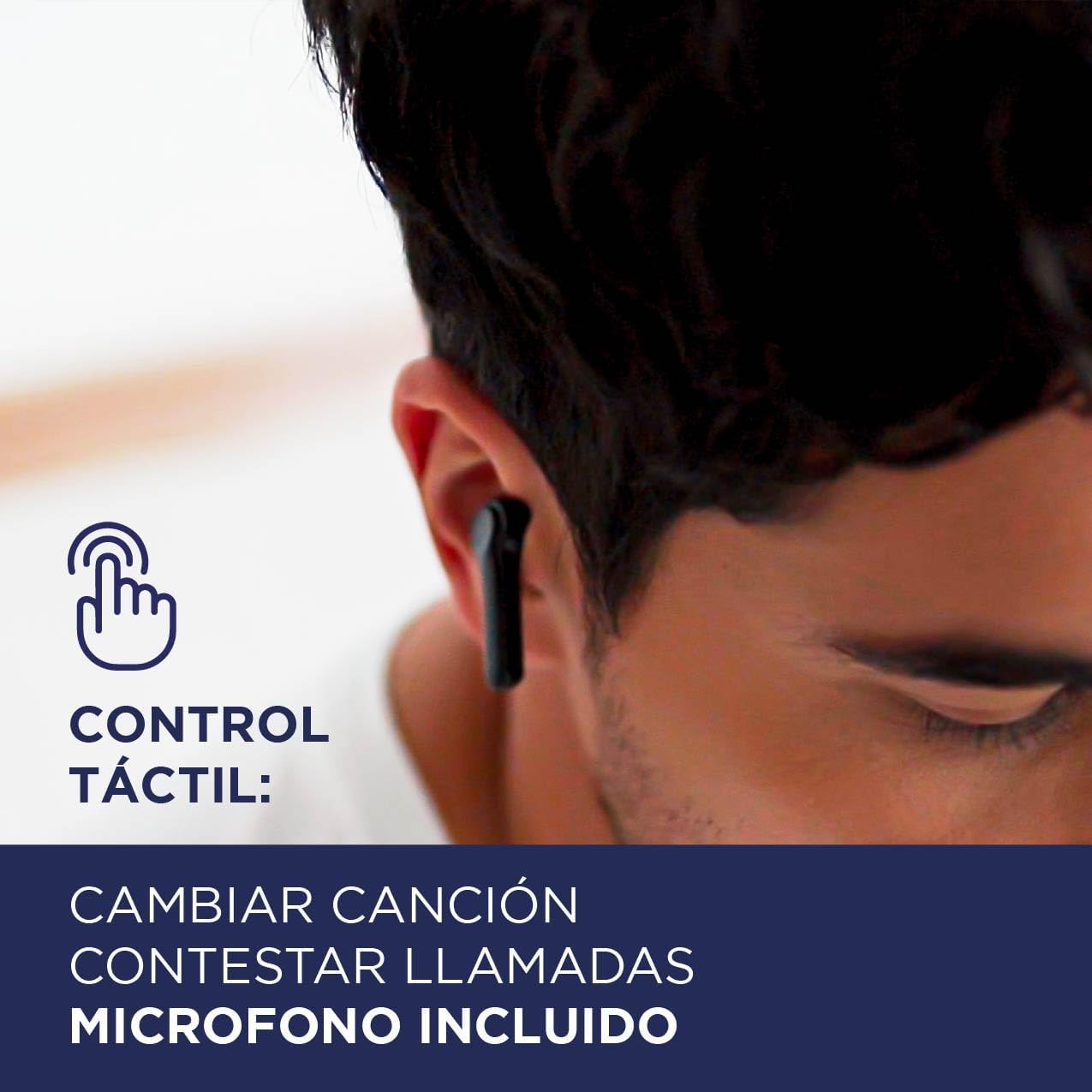Foto 4 pulgar | Audífonos Con Micrófono Hokins Compatible Con Asistente Siri, Alexa Bluetooth 5.3 Control Táctil