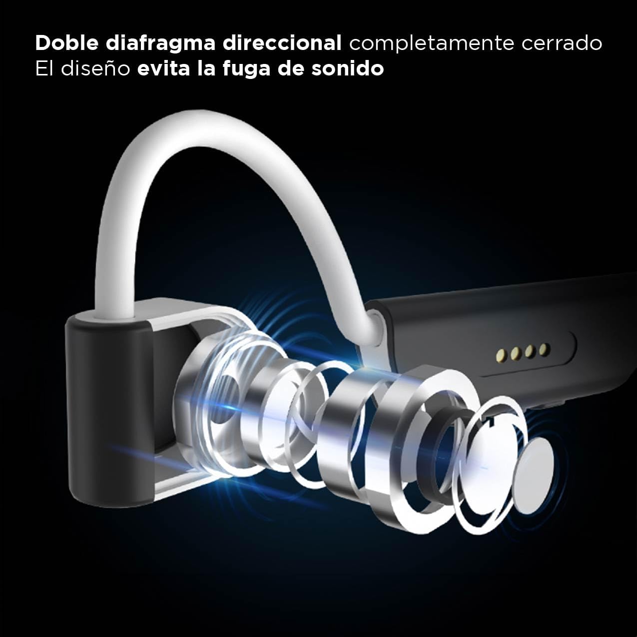 Foto 4 pulgar | Audífonos De Transmisión Ósea Hokins Bluetooth 5.3 Ipx8 Con Micrófono