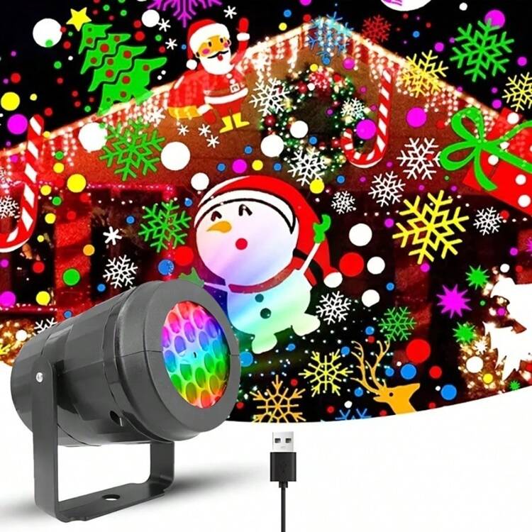 Foto 3 pulgar | Proyector De Figuras Navideñas Rgb Multicolor Para Decoracion