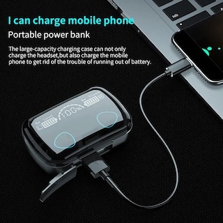 Foto 5 | Audifonos Inalambricos Bluetooth Con Indicador De Carga Y Powerbank