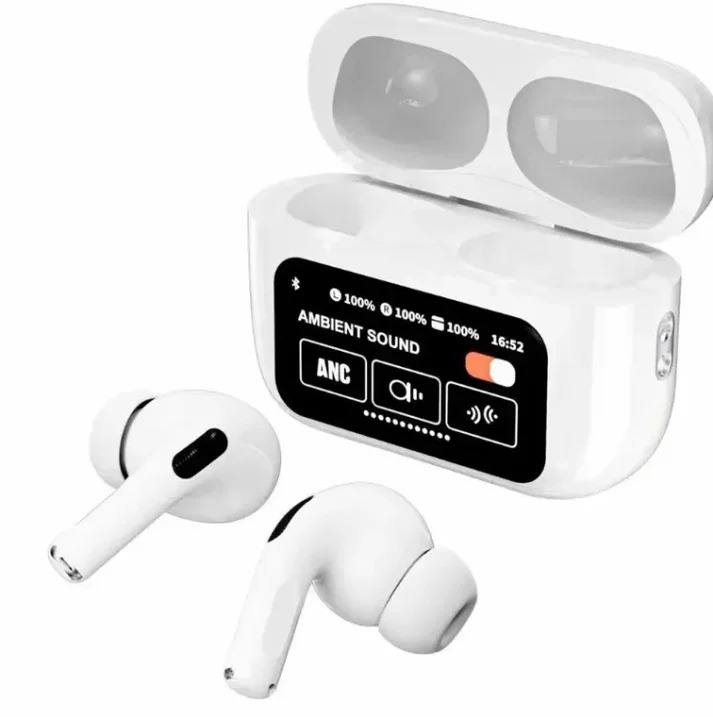 Audífonos True Wireless Blancos con Pantalla Touch