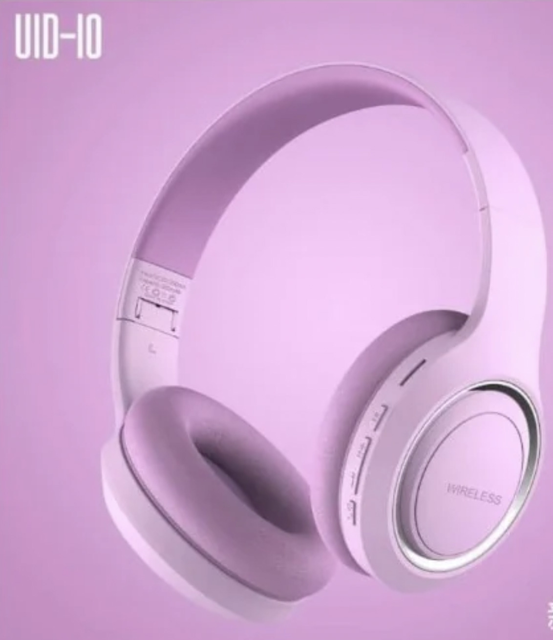 Foto 4 pulgar | Audífonos Wireless Udi 10 Pro Studio Violetas con Bluetooth