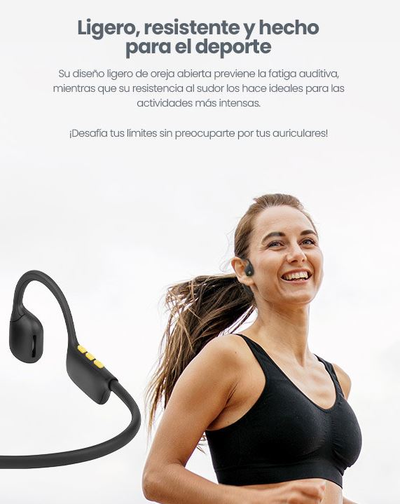 Foto 6 | Audifonos Deportivos Getttech Gue-mssbt-01-yw Oreja Abierta, Bluetooth, Sonido 360°, Resistente A Sudor, Carga Rápi