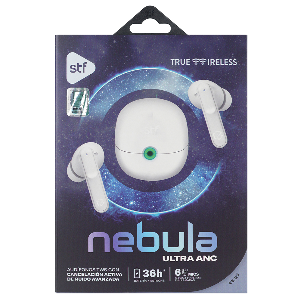 Foto 7 pulgar | Audífonos Inalámbricos TWS STF Nebula Ultra ANC 6 h Uso Protección IPX4 6 Micrófonos