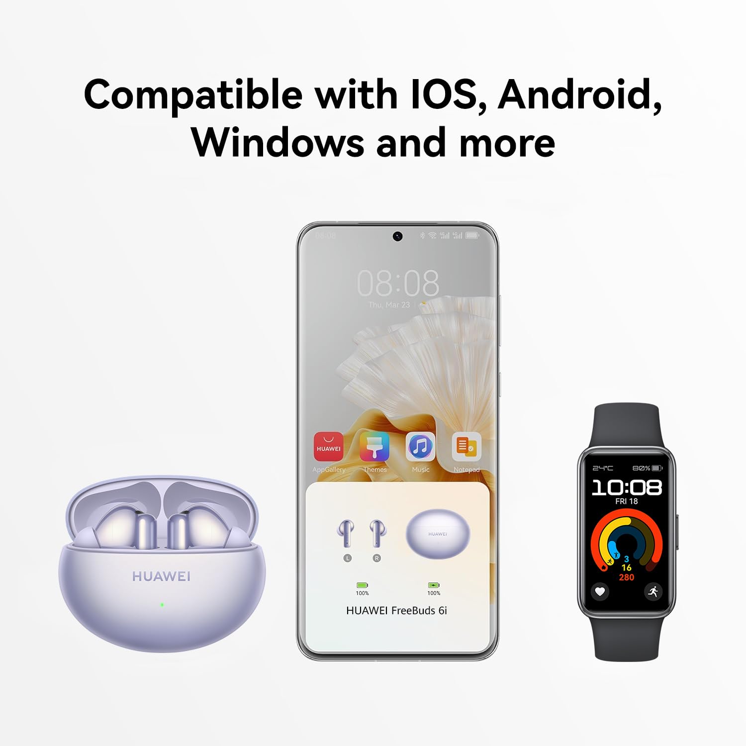 Foto 2 | Audífonos True Wireless Huawei Freebuds 6i con Bluetooth-Venta Internacional