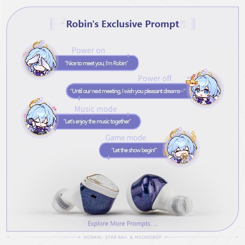Foto 5 | Audífonos True Wireless Moondrop Robin Honkai Star Rail con Bluetooth-Venta Internacional