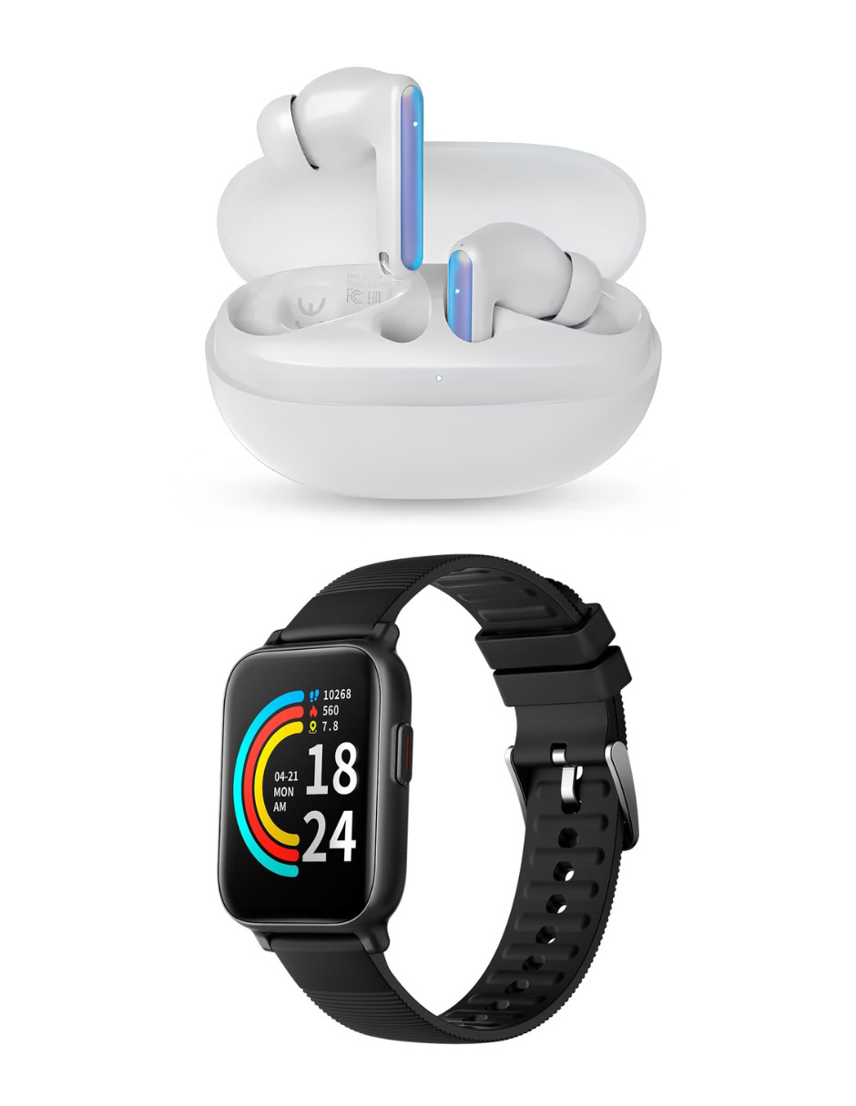 Foto 2 pulgar | Audífonos Sonic 1 Tecno Blancos Incluye X1 Smartband 1more Negro